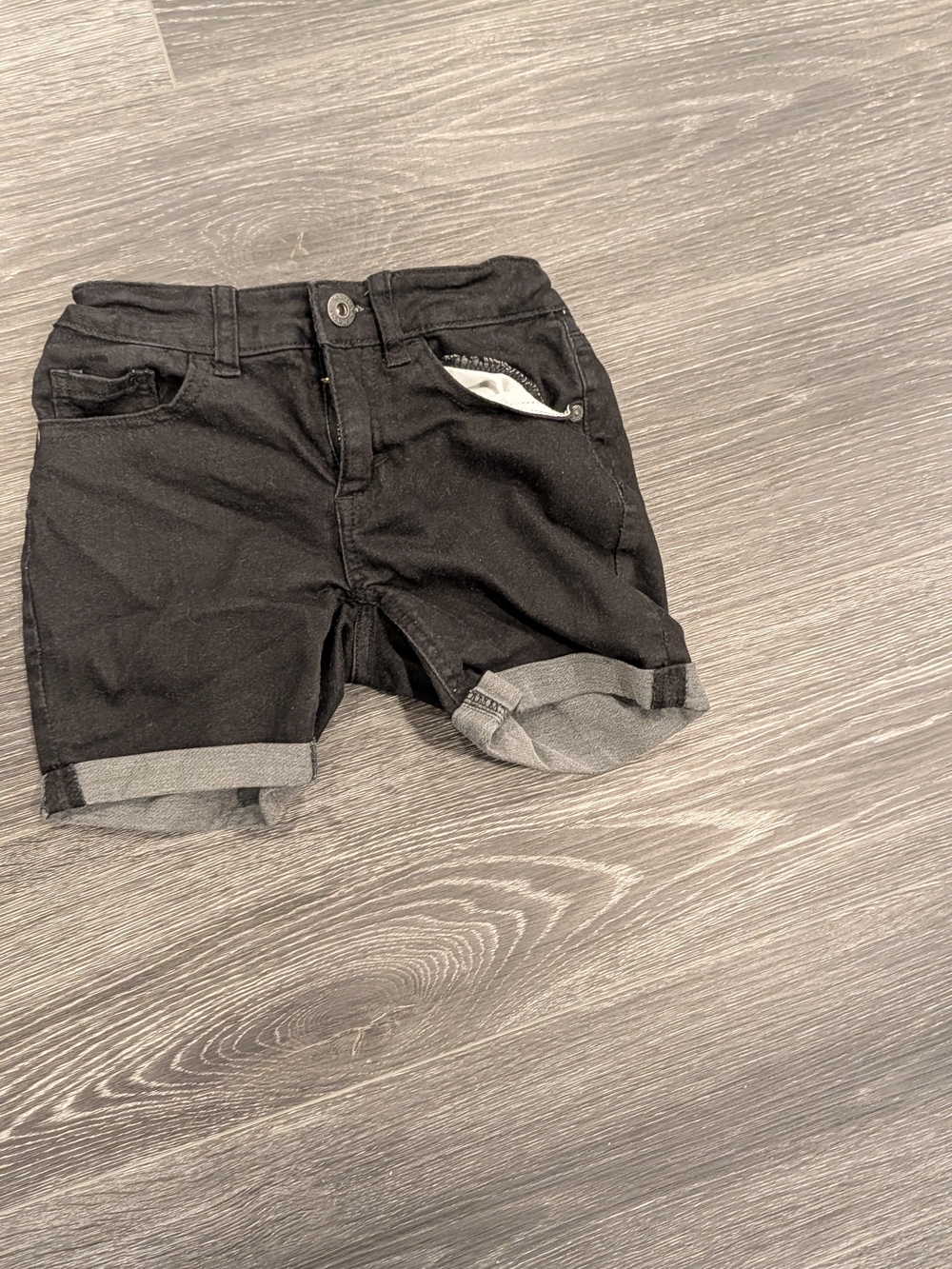 Arizona Jean Company Black Rolled Cuff Jean Shorts